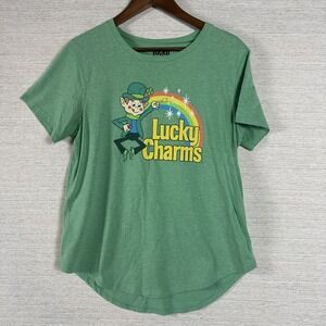 Lucky Charms Cereal XXL Size 15-17 Juniors T-shirt Top Leprechaun Green Shirt